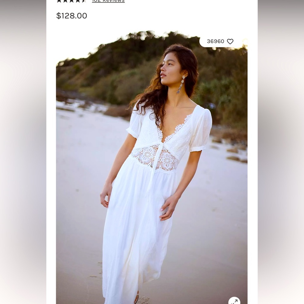 Free People Lace Midi Dress